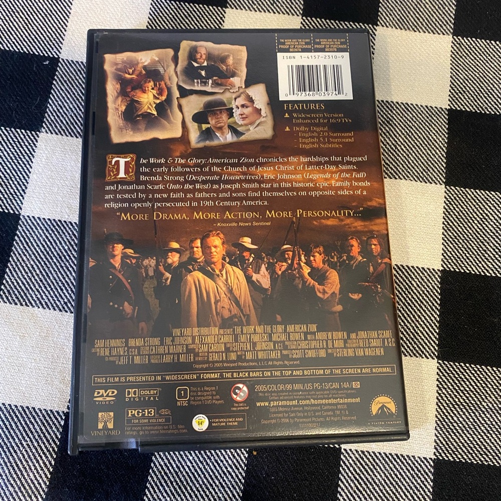 The Work and the Glory: American Zion DVD - Picture 3 of 3